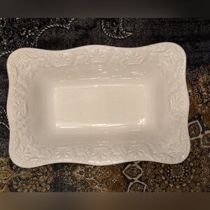 Off White Bizzirri Rectangular Ceramic Serving Dish Bowl Platter Dishwasher Safe